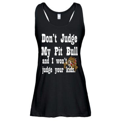 Don't Judge My Pit Bull Ladies Essential Flowy Tank