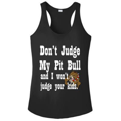 Don't Judge My Pit Bull Ladies PosiCharge Competitor Racerback Tank