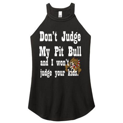 Don't Judge My Pit Bull Women's Perfect Tri Rocker Tank
