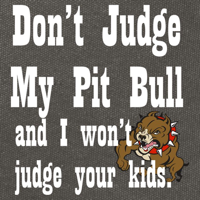 Don't Judge My Pit Bull Cotton Canvas Backpack
