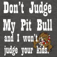 Don't Judge My Pit Bull Vector Backpack