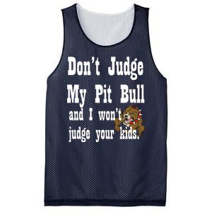 Don't Judge My Pit Bull Mesh Reversible Basketball Jersey Tank