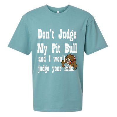 Don't Judge My Pit Bull Sueded Cloud Jersey T-Shirt