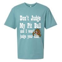 Don't Judge My Pit Bull Sueded Cloud Jersey T-Shirt