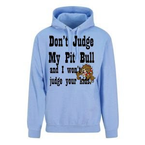 Don't Judge My Pit Bull Unisex Surf Hoodie