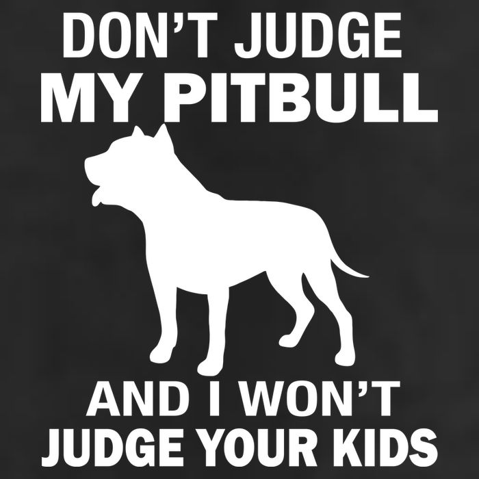 Don't Judge My Pitbull I Won't Judge Your Kids Crop Fleece Hoodie
