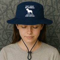 Don't Judge My Pitbull I Won't Judge Your Kids Bucket Hat
