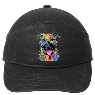 Don't Judge My Pitbull Won't Judge Your Kids 7-Panel Snapback Hat