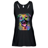 Don't Judge My Pitbull Won't Judge Your Kids Ladies Essential Flowy Tank