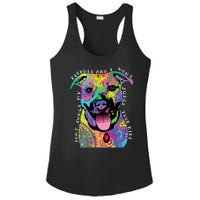 Don't Judge My Pitbull Won't Judge Your Kids Ladies PosiCharge Competitor Racerback Tank