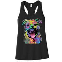 Don't Judge My Pitbull Won't Judge Your Kids Women's Racerback Tank