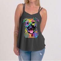 Don't Judge My Pitbull Won't Judge Your Kids Women's Strappy Tank