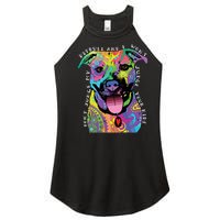 Don't Judge My Pitbull Won't Judge Your Kids Women's Perfect Tri Rocker Tank