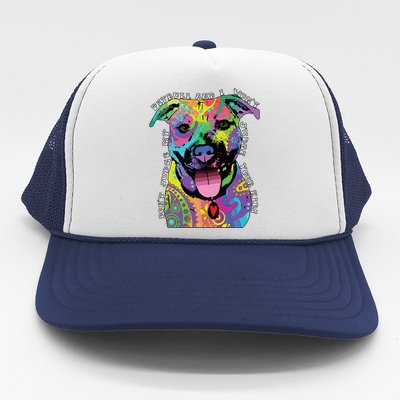 Don't Judge My Pitbull Won't Judge Your Kids Trucker Hat