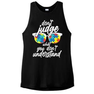 Don't Judge What You Don't Understand Autism Awareness Ladies PosiCharge Tri-Blend Wicking Tank