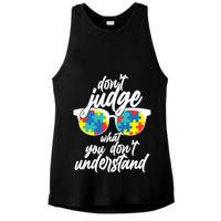Don't Judge What You Don't Understand Autism Awareness Ladies PosiCharge Tri-Blend Wicking Tank