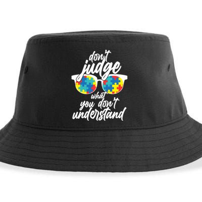 Don't Judge What You Don't Understand Autism Awareness Sustainable Bucket Hat