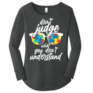 Don't Judge What You Don't Understand Autism Awareness Women's Perfect Tri Tunic Long Sleeve Shirt