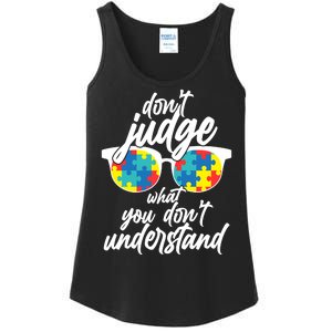 Don't Judge What You Don't Understand Autism Awareness Ladies Essential Tank