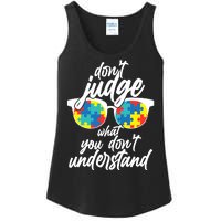 Don't Judge What You Don't Understand Autism Awareness Ladies Essential Tank