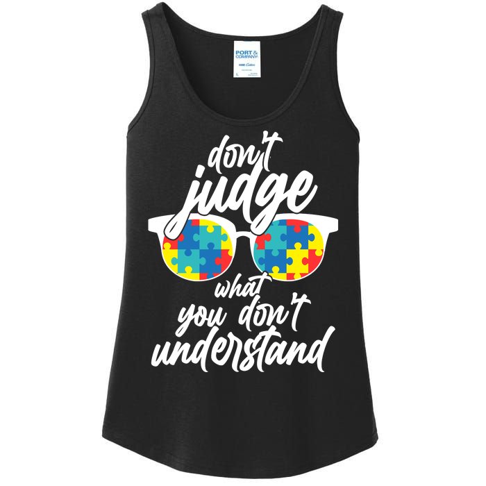 Don't Judge What You Don't Understand Autism Awareness Ladies Essential Tank