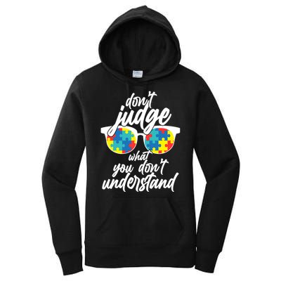 Don't Judge What You Don't Understand Autism Awareness Women's Pullover Hoodie