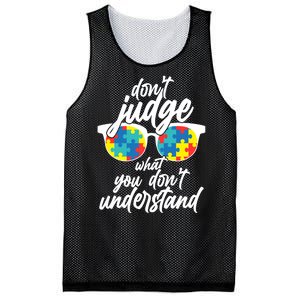 Don't Judge What You Don't Understand Autism Awareness Mesh Reversible Basketball Jersey Tank