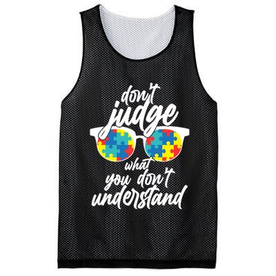 Don't Judge What You Don't Understand Autism Awareness Mesh Reversible Basketball Jersey Tank
