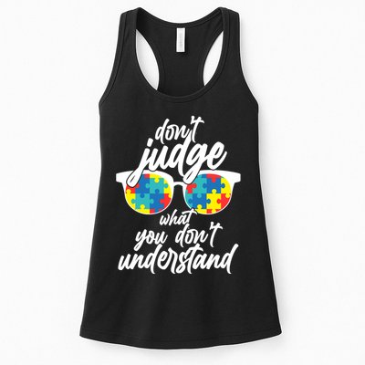 Don't Judge What You Don't Understand Autism Awareness Womens Tank Top