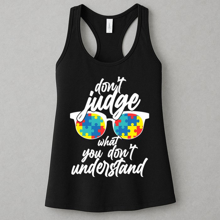 Don't Judge What You Don't Understand Autism Awareness Womens Tank Top
