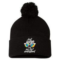 Don't Judge What You Don't Understand Autism Awareness Pom Pom 12in Knit Beanie