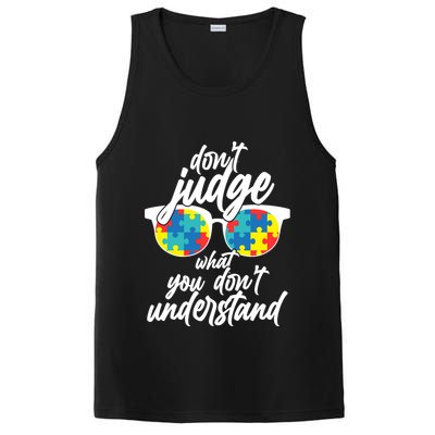 Don't Judge What You Don't Understand Autism Awareness PosiCharge Competitor Tank