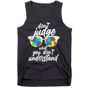 Don't Judge What You Don't Understand Autism Awareness Tank Top