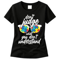 Don't Judge What You Don't Understand Autism Awareness Womens T-Shirt