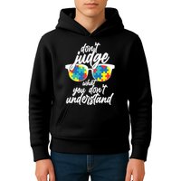 Don't Judge What You Don't Understand Autism Awareness Kids Hoodie