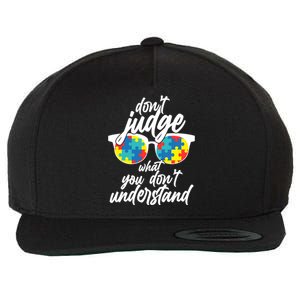 Don't Judge What You Don't Understand Autism Awareness Wool Snapback Cap