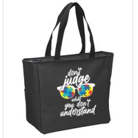 Don't Judge What You Don't Understand Autism Awareness Zip Tote Bag