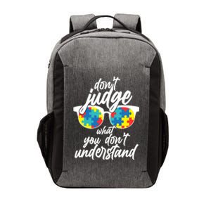 Don't Judge What You Don't Understand Autism Awareness Vector Backpack