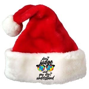 Don't Judge What You Don't Understand Autism Awareness Premium Christmas Santa Hat