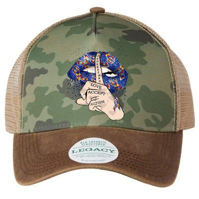 Don't Judge What You Don't Understand Autism Awareness Lip Legacy Tie Dye Trucker Hat