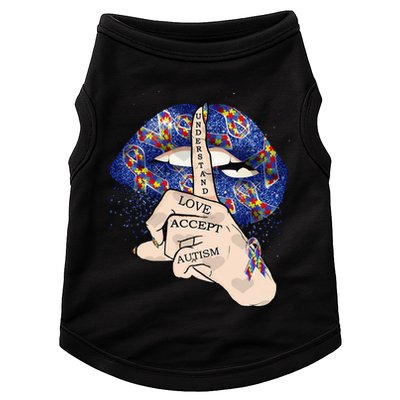 Don't Judge What You Don't Understand Autism Awareness Lip Doggie Tank