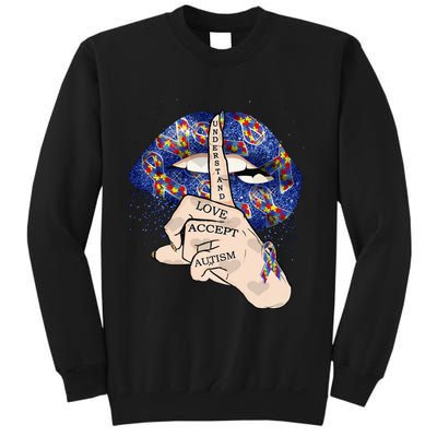 Don't Judge What You Don't Understand Autism Awareness Lip Sweatshirt