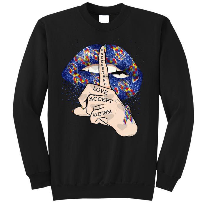 Don't Judge What You Don't Understand Autism Awareness Lip Sweatshirt