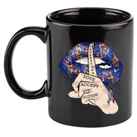 Don't Judge What You Don't Understand Autism Awareness Lip 11oz C Handle Ceramic Mug