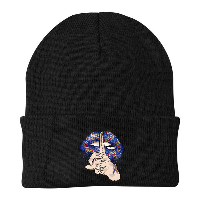 Don't Judge What You Don't Understand Autism Awareness Lip Beanie