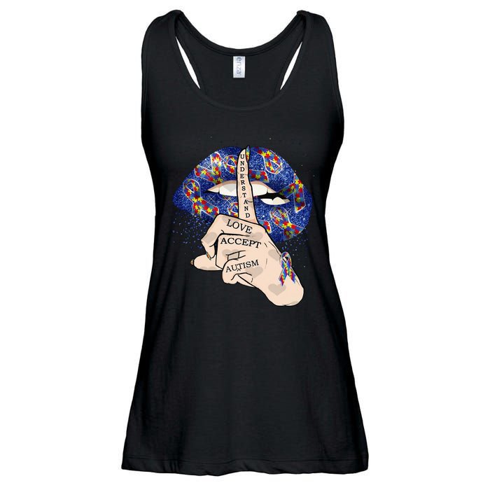 Don't Judge What You Don't Understand Autism Awareness Lip Ladies Essential Flowy Tank