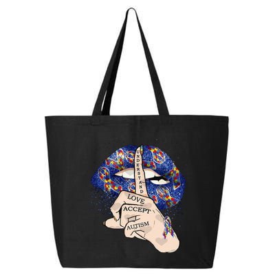 Don't Judge What You Don't Understand Autism Awareness Lip 25L Jumbo Tote