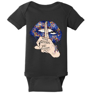 Don't Judge What You Don't Understand Autism Awareness Lip Baby Bodysuit