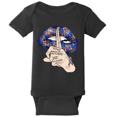Don't Judge What You Don't Understand Autism Awareness Lip Baby Bodysuit