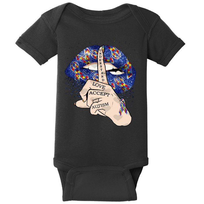 Don't Judge What You Don't Understand Autism Awareness Lip Baby Bodysuit